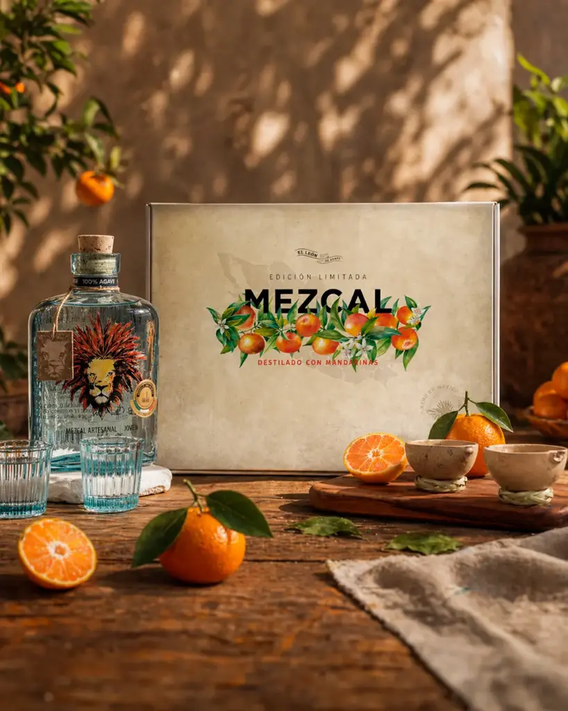 KIT MEZCAL ARTESANAL DESTILADO CON MANDARINA